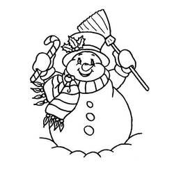 Dibujo para colorear: Muñeco de nieve (Personajes) #89156 - Dibujos para Colorear e Imprimir Gratis