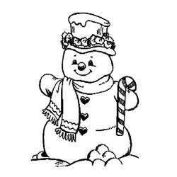 Dibujo para colorear: Muñeco de nieve (Personajes) #89157 - Dibujos para Colorear e Imprimir Gratis