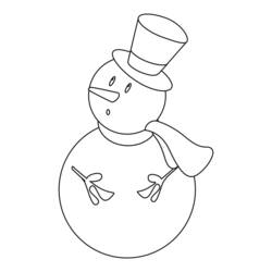 Dibujo para colorear: Muñeco de nieve (Personajes) #89158 - Dibujos para Colorear e Imprimir Gratis