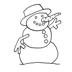Dibujo para colorear: Muñeco de nieve (Personajes) #89159 - Dibujos para Colorear e Imprimir Gratis