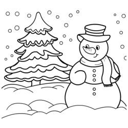 Dibujo para colorear: Muñeco de nieve (Personajes) #89164 - Dibujos para Colorear e Imprimir Gratis