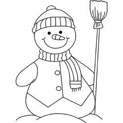 Dibujo para colorear: Muñeco de nieve (Personajes) #89168 - Dibujos para Colorear e Imprimir Gratis