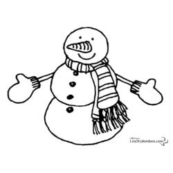 Dibujo para colorear: Muñeco de nieve (Personajes) #89171 - Dibujos para Colorear e Imprimir Gratis