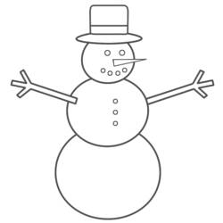 Dibujo para colorear: Muñeco de nieve (Personajes) #89172 - Dibujos para Colorear e Imprimir Gratis