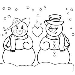 Dibujo para colorear: Muñeco de nieve (Personajes) #89173 - Dibujos para Colorear e Imprimir Gratis