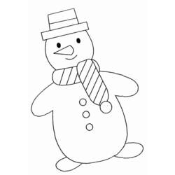Dibujo para colorear: Muñeco de nieve (Personajes) #89174 - Dibujos para Colorear e Imprimir Gratis