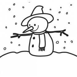 Dibujo para colorear: Muñeco de nieve (Personajes) #89175 - Dibujos para Colorear e Imprimir Gratis