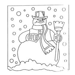Dibujo para colorear: Muñeco de nieve (Personajes) #89177 - Dibujos para Colorear e Imprimir Gratis