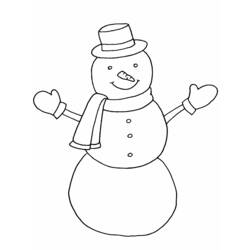 Dibujo para colorear: Muñeco de nieve (Personajes) #89182 - Dibujos para Colorear e Imprimir Gratis