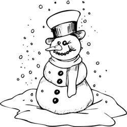 Dibujo para colorear: Muñeco de nieve (Personajes) #89194 - Dibujos para Colorear e Imprimir Gratis