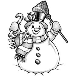 Dibujo para colorear: Muñeco de nieve (Personajes) #89196 - Dibujos para Colorear e Imprimir Gratis