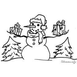 Dibujo para colorear: Muñeco de nieve (Personajes) #89200 - Dibujos para Colorear e Imprimir Gratis
