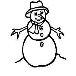 Dibujo para colorear: Muñeco de nieve (Personajes) #89202 - Dibujos para Colorear e Imprimir Gratis