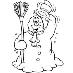 Dibujo para colorear: Muñeco de nieve (Personajes) #89206 - Dibujos para Colorear e Imprimir Gratis