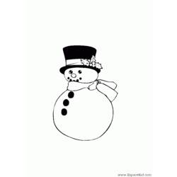 Dibujo para colorear: Muñeco de nieve (Personajes) #89207 - Dibujos para Colorear e Imprimir Gratis