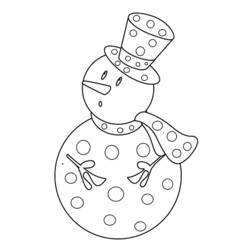 Dibujo para colorear: Muñeco de nieve (Personajes) #89209 - Dibujos para Colorear e Imprimir Gratis
