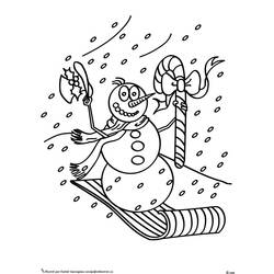 Dibujo para colorear: Muñeco de nieve (Personajes) #89212 - Dibujos para Colorear e Imprimir Gratis
