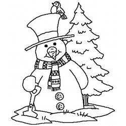 Dibujo para colorear: Muñeco de nieve (Personajes) #89215 - Dibujos para Colorear e Imprimir Gratis