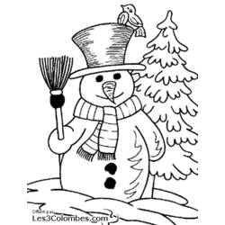 Dibujo para colorear: Muñeco de nieve (Personajes) #89217 - Dibujos para Colorear e Imprimir Gratis