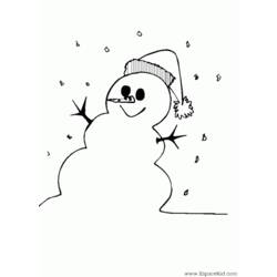 Dibujo para colorear: Muñeco de nieve (Personajes) #89225 - Dibujos para Colorear e Imprimir Gratis