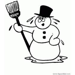 Dibujo para colorear: Muñeco de nieve (Personajes) #89229 - Dibujos para Colorear e Imprimir Gratis