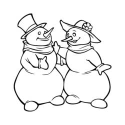 Dibujo para colorear: Muñeco de nieve (Personajes) #89239 - Dibujos para Colorear e Imprimir Gratis