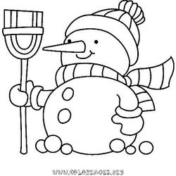 Dibujo para colorear: Muñeco de nieve (Personajes) #89243 - Dibujos para Colorear e Imprimir Gratis