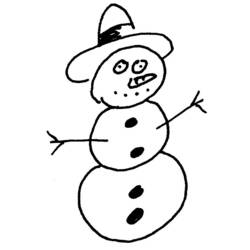 Dibujo para colorear: Muñeco de nieve (Personajes) #89255 - Dibujos para Colorear e Imprimir Gratis