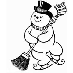 Dibujo para colorear: Muñeco de nieve (Personajes) #89257 - Dibujos para Colorear e Imprimir Gratis