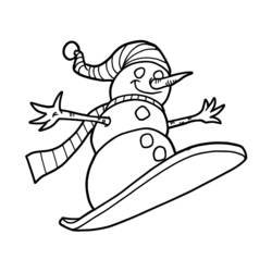 Dibujo para colorear: Muñeco de nieve (Personajes) #89262 - Dibujos para Colorear e Imprimir Gratis
