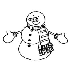 Dibujo para colorear: Muñeco de nieve (Personajes) #89263 - Dibujos para Colorear e Imprimir Gratis