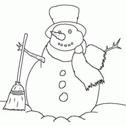 Dibujo para colorear: Muñeco de nieve (Personajes) #89286 - Dibujos para Colorear e Imprimir Gratis