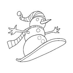 Dibujo para colorear: Muñeco de nieve (Personajes) #89288 - Dibujos para Colorear e Imprimir Gratis