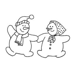 Dibujo para colorear: Muñeco de nieve (Personajes) #89293 - Dibujos para Colorear e Imprimir Gratis