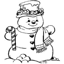 Dibujo para colorear: Muñeco de nieve (Personajes) #89296 - Dibujos para Colorear e Imprimir Gratis