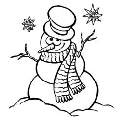 Dibujo para colorear: Muñeco de nieve (Personajes) #89313 - Dibujos para Colorear e Imprimir Gratis