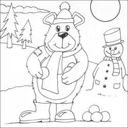 Dibujo para colorear: Muñeco de nieve (Personajes) #89324 - Dibujos para Colorear e Imprimir Gratis