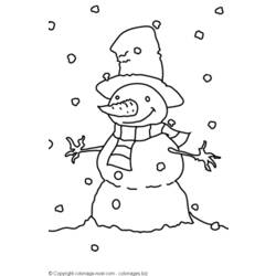 Dibujo para colorear: Muñeco de nieve (Personajes) #89346 - Dibujos para Colorear e Imprimir Gratis