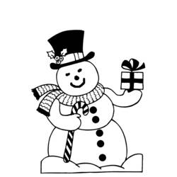 Dibujo para colorear: Muñeco de nieve (Personajes) #89353 - Dibujos para Colorear e Imprimir Gratis