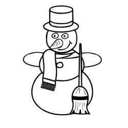 Dibujo para colorear: Muñeco de nieve (Personajes) #89362 - Dibujos para Colorear e Imprimir Gratis