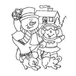 Dibujo para colorear: Muñeco de nieve (Personajes) #89368 - Dibujos para Colorear e Imprimir Gratis