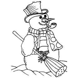 Dibujo para colorear: Muñeco de nieve (Personajes) #89394 - Dibujos para Colorear e Imprimir Gratis
