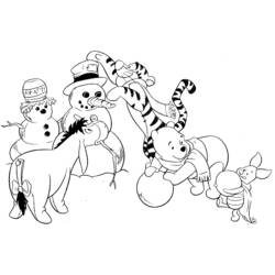 Dibujo para colorear: Muñeco de nieve (Personajes) #89413 - Dibujos para Colorear e Imprimir Gratis