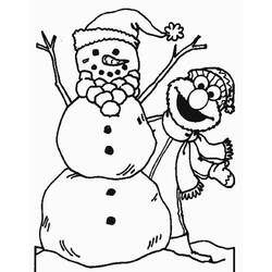 Dibujo para colorear: Muñeco de nieve (Personajes) #89433 - Dibujos para Colorear e Imprimir Gratis