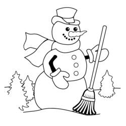 Dibujo para colorear: Muñeco de nieve (Personajes) #89448 - Dibujos para Colorear e Imprimir Gratis