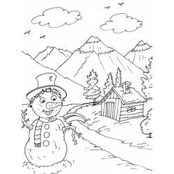 Dibujo para colorear: Muñeco de nieve (Personajes) #89471 - Dibujos para Colorear e Imprimir Gratis