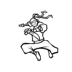Dibujo para colorear: Ninja (Personajes) #148145 - Dibujos para Colorear e Imprimir Gratis