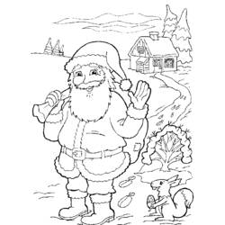 Dibujo para colorear: Papá Noel (Personajes) #104686 - Dibujos para Colorear e Imprimir Gratis