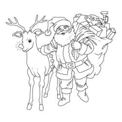 Dibujo para colorear: Papá Noel (Personajes) #104731 - Dibujos para Colorear e Imprimir Gratis
