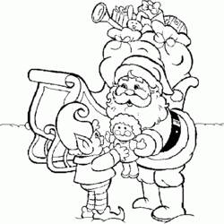 Dibujo para colorear: Papá Noel (Personajes) #104758 - Dibujos para Colorear e Imprimir Gratis